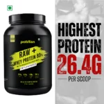 Protrition Raw+Whey Protein 80%, Unflavoured, 1Kg - Image 3