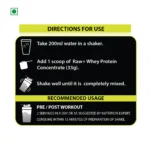 Protrition Raw+Whey Protein 80%, Unflavoured, 1Kg - Image 5