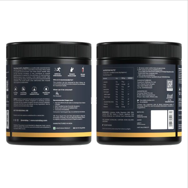 Nutrabay Gold L-Arginine - Cola, 120gm (0.26 Lb) - Image 6