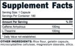 Primaforce Caffeine with L-Theanine 100mg of Each 180 Capsules - Image 3