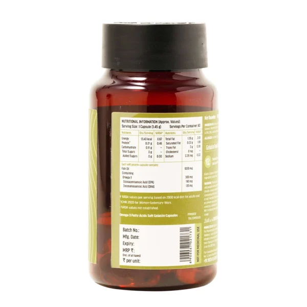 HK Vitals Omega-3 1000mg with 180mg EPA & 120mg DHA - Image 2