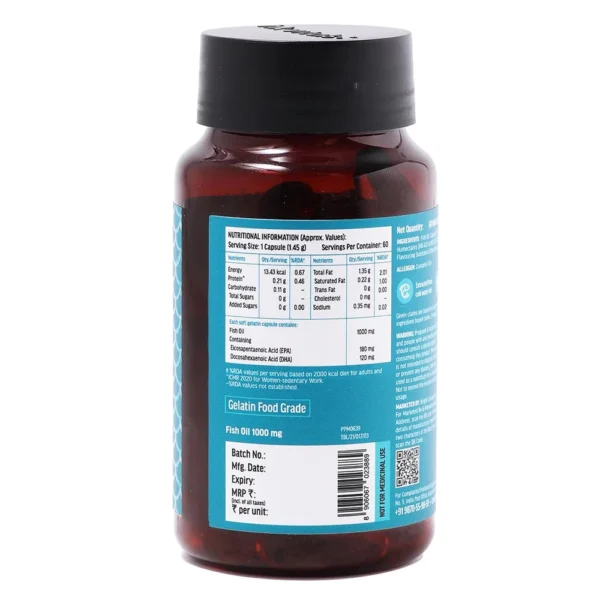 HK Vitals Fish Oil 1000mg with 180mg EPA and 120mg DHA - Image 2