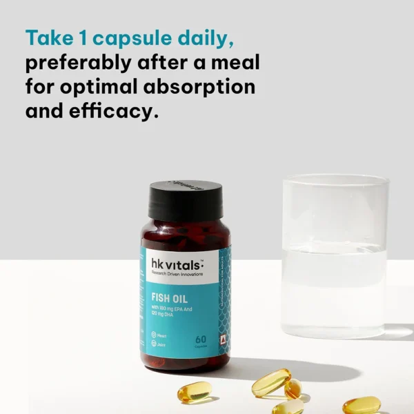 HK Vitals Fish Oil 1000mg with 180mg EPA and 120mg DHA - Image 10