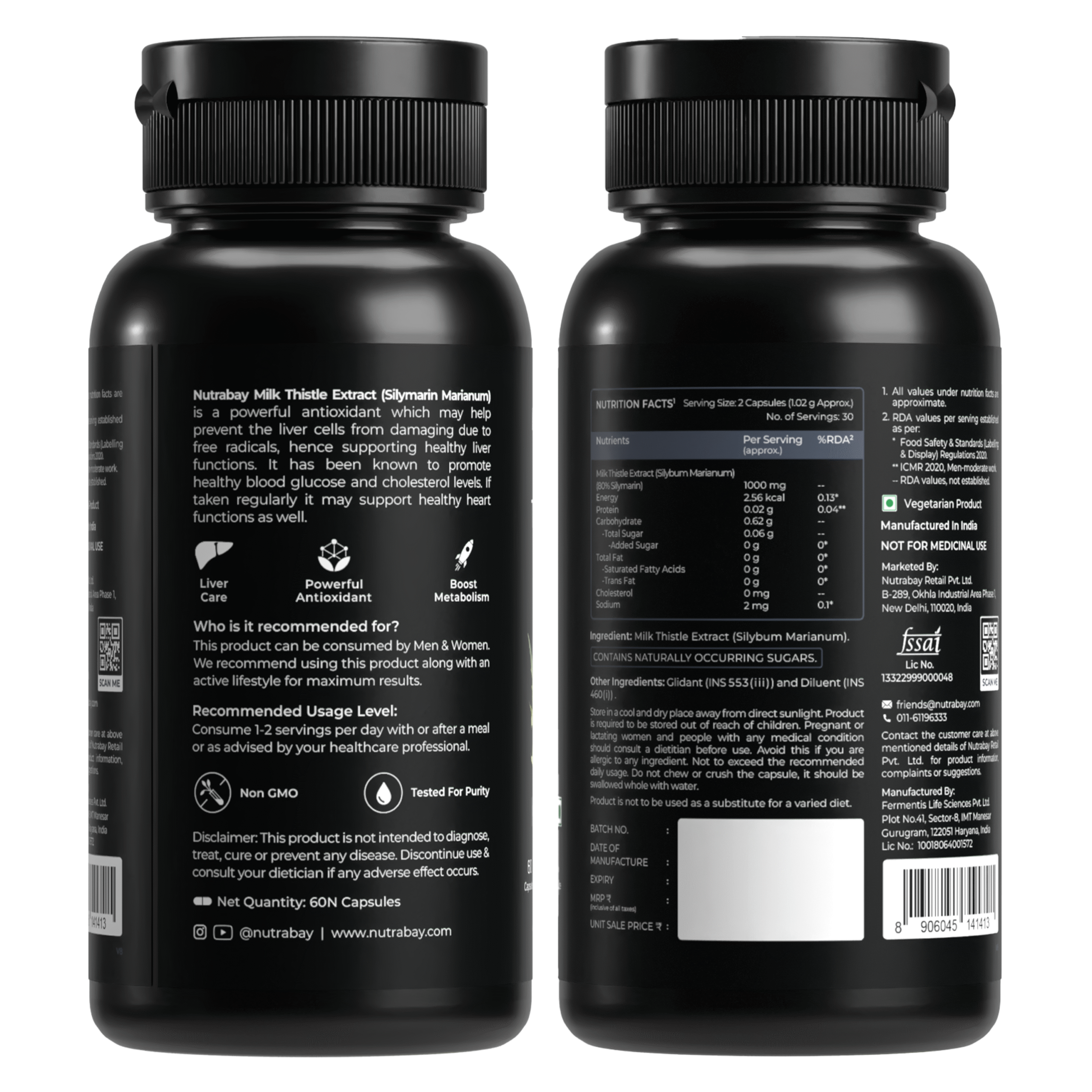 Nutrabay Wellness Milk Thistle Extract (Silymarin Marianum) 1000mg - 60 Caps - Image 5